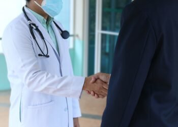 doctor, patient, handshake