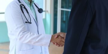 doctor, patient, handshake
